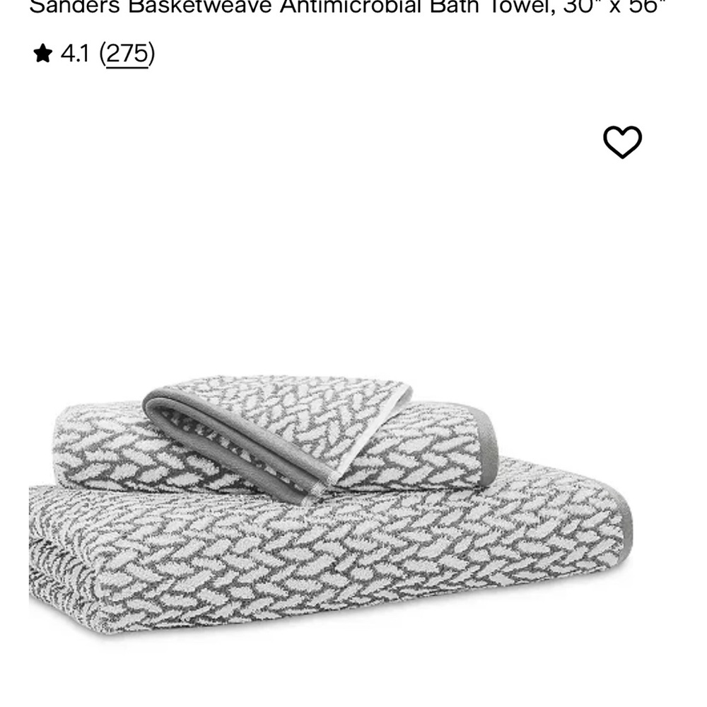Ralph Lauren Gray Chevron Bath Towel Set